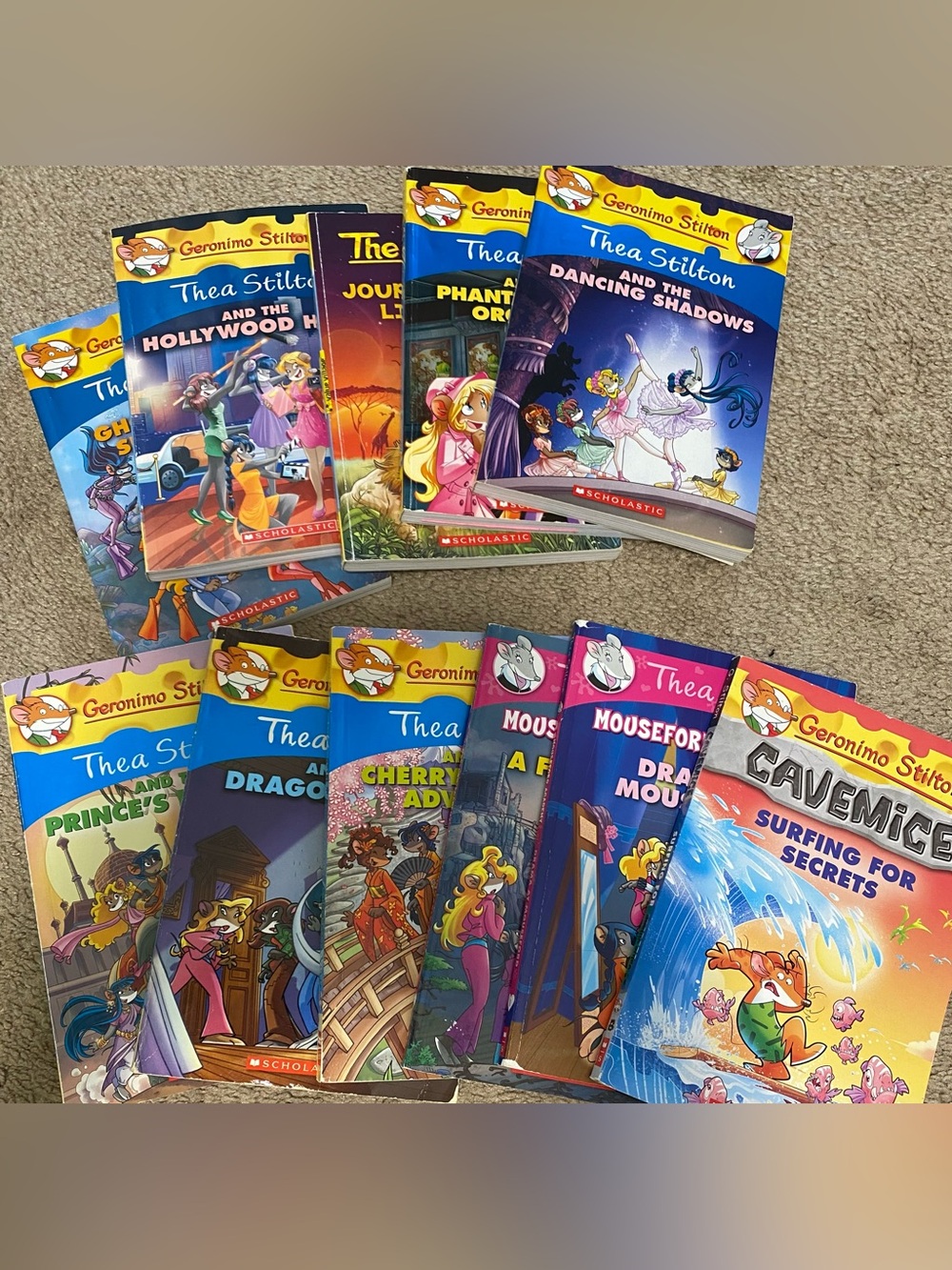 Geronimo Stilton & Thea Stilton Kids Book Lot - Colorful Illustrated Covers